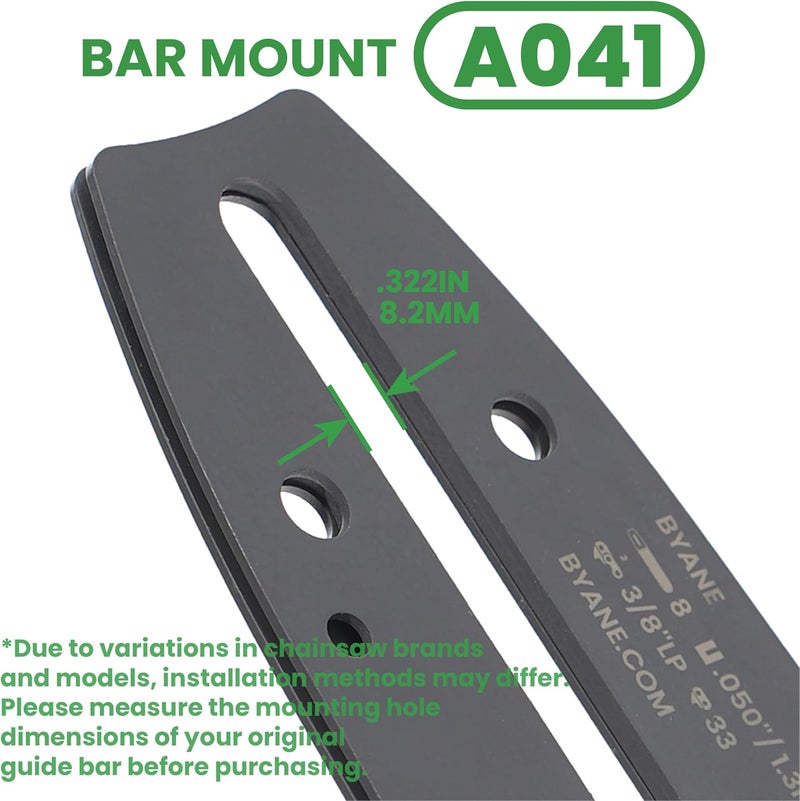 Byane 16 Inch Carbide Chainsaw Bar and Chain Combo, 3/8" LP Pitch, 050" Gauge, 56 Drive Links, Replace Oregon S56 27857, Fits Echo Poulan Craftsman Ryobi Greenworks and More - Image 3